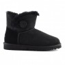 UGG Australia Bailey Button Mini Black Угги ультракороткие с пуговицей черные