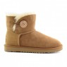 UGG Australia Bailey Button Mini Chestnut Угги ультракороткие с пуговицей рыжие
