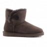 UGG Australia Bailey Button Mini Chocolate Угги ультракороткие шоколадные замшевые с одной пуговицей