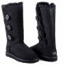 UGG Australia Bailey Button Triplet Black Угги с тремя пуговицами сбоку черные