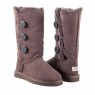 UGG Australia Bailey Button Triplet Chocolate Угги с тремя пуговицами сбоку шоколадные