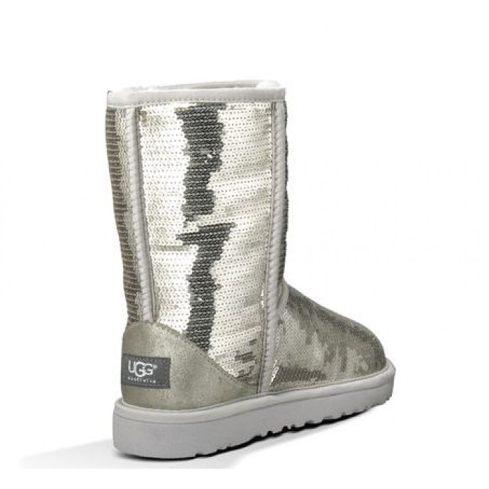 Grey top sparkle uggs