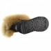 UGG Australia Fur Fox Skin Black Угги мини с мехом лисы черные обливные