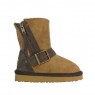 Детские угги с ремешком и молнией рыжие UGG Austraalia Blaise Chestnut Kids