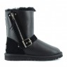 UGG Blase Black Угги с ремнем и молнией черные обливные