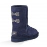 UGG Australia Classic Crystal Bow Navy Угги с бантиком из страз синие