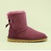 Угги с ленточкой сзади мини фиолетовые UGG Bailey Bow Mini Purple