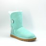 UGG Australia Bailey Bling Aqua Бирюзовые замшевые угги с пуговицей-кристаллом Swarovski
