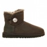 UGG Australia Bailey Bling Mini Chocolate Шоколадные угги мини с камнем Сваровски