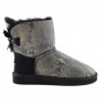 UGG Bailey Bow Snake Black Sand Угги с лентами питон
