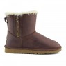 UGG Classic Mini Double Zip Chestnut Мини угги с двумя молниями