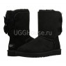 UGG Australia Meilani Polno Black Угги с двумя бантиками сзади Мелани черные