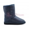 UGG Australia Classic Short Metallic Navy Обливные угги синие