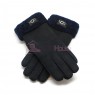 Мужские меховые перчатки Suede Navy - 1012