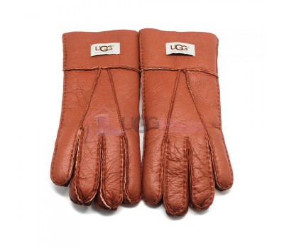 Мужские меховые перчатки Chestnut Leather - 1004
