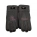 Мужские меховые перчатки Dark Grey Leather - 1001
