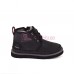 Ботинки Детские UGG Kids Neumel II WP Zip Boot - Black. Детские угги со шнурками и молнией черные