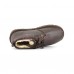 Ботинки UGG Neumel шоколадные Кожаные женские на шнурках