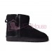 Угги UGG Mini Zip Boot Black с молнией сбоку черного цвета