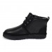 UGG Man Neumel Zip Leather Black Мужские ботинки угги со шнурками и молнией
