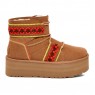 UGG Classic Mini II Braid Platform - Chestnut