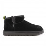 UGG Ultra Mini Zip Boot - Black / Pearfect