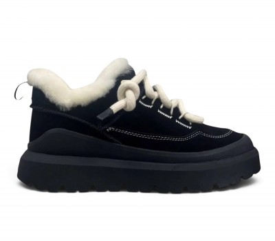 UGG Mens Heritage Utility Trainer Leather — Black UGG Mens Heritage Utility Trainer Leather — Black