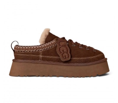 UGG Heritage Lace Up Slipper Burnt Cedar : стильные кроссовки угги  для комфорта каждый день 