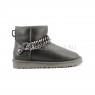 UGG Australia Mini Chain Metallic Grey Угги мини обливные с цепью серые
